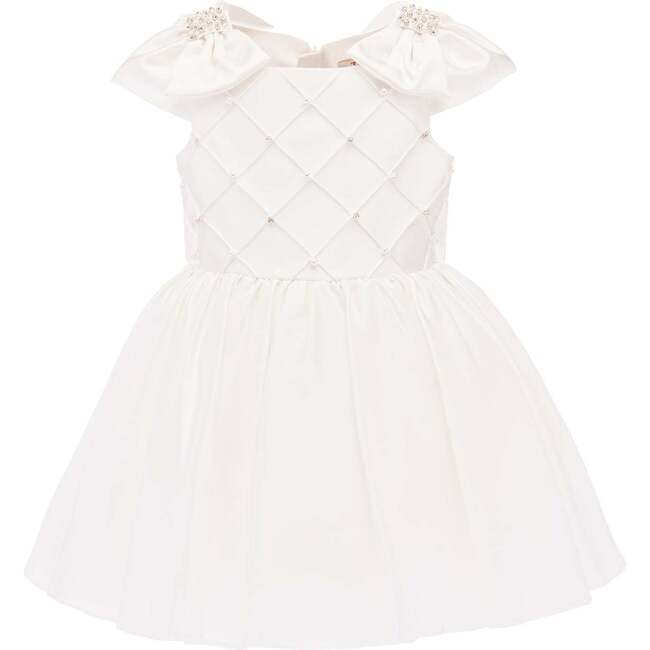 Alondra Quilted Teacup Dress, White