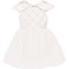 Alondra Quilted Teacup Dress, White - Dresses - 1 - thumbnail