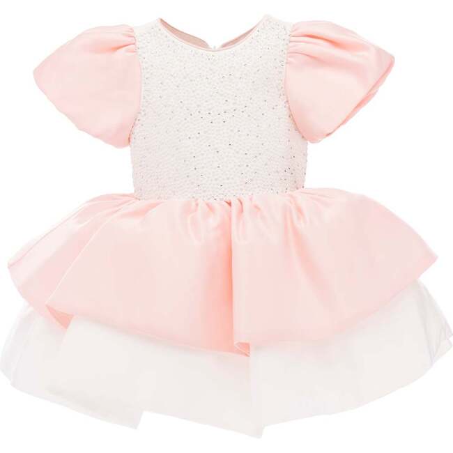 Elisa Poplin Ruffle Dress, Pink - Dresses - 1