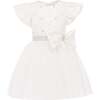 Sevilla Teacup Bow Dress, White - Dresses - 1 - thumbnail