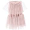 Orela Overlay Tulle Dress, Pink - Dresses - 1 - thumbnail