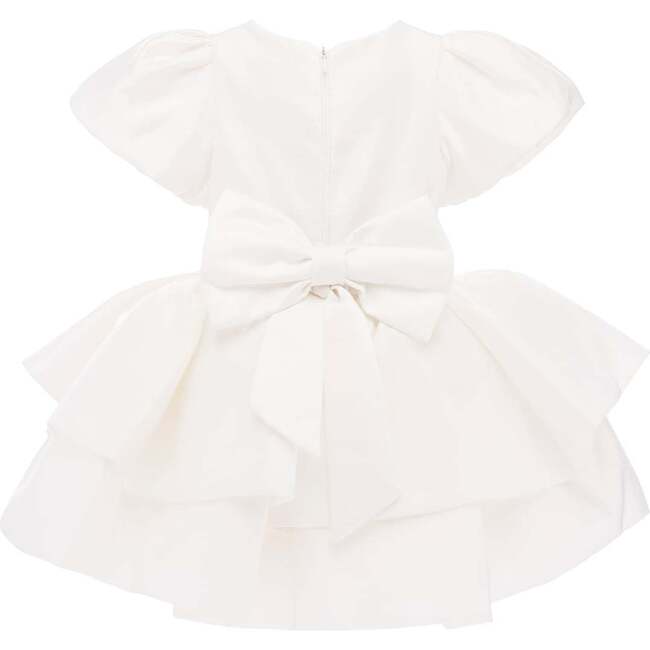 Elisa Poplin Ruffle Dress, White - Dresses - 2