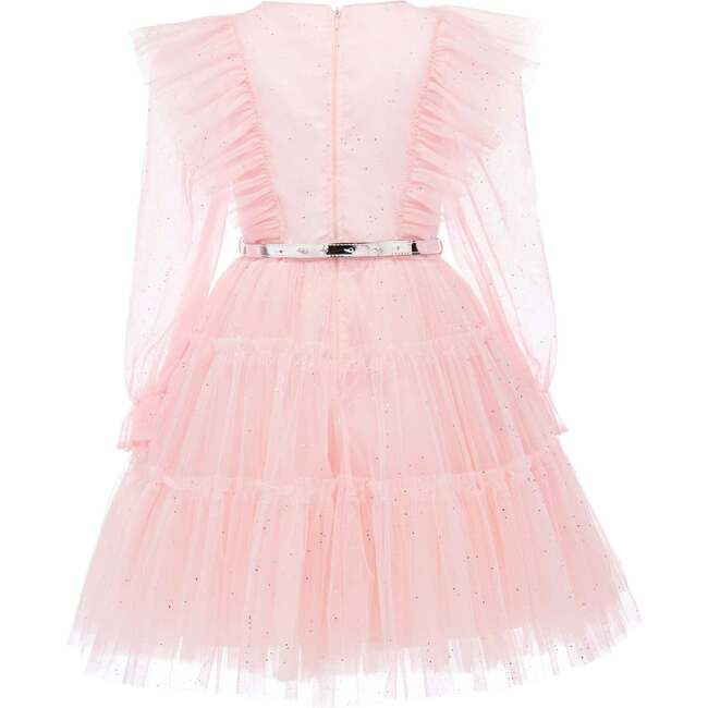 Komina Glitter Tulle Dress, Pink - Dresses - 2
