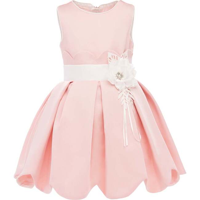 Palomino Scallop Hem Dress & Cardigan, Pink - Dresses - 2