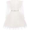 Komina Glitter Tulle Dress, White - Dresses - 2