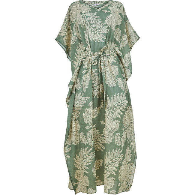 Women's Carrie Long Caftan, Sage - Cover-Ups - 1