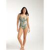 Women's Belted Marisa One-Piece Swimsuit, Sage - One Pieces - 2 - thumbnail
