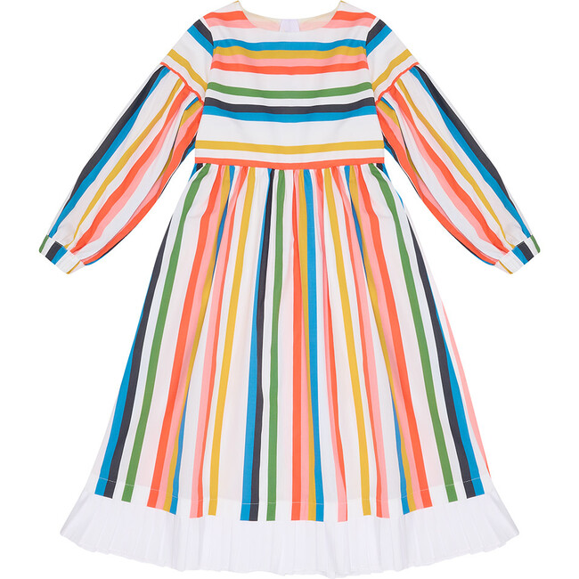 On Tenterhooks Longsleeve Midi Dress, Multi-Stripe - Dresses - 1
