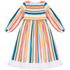 On Tenterhooks Longsleeve Midi Dress, Multi-Stripe - Dresses - 1 - thumbnail