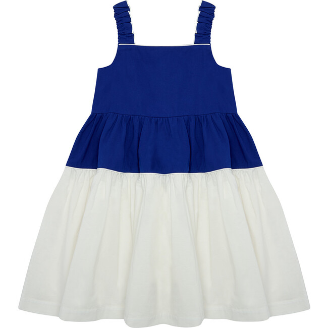 Strap Line Sundress, Aegean Blue & Sea Salt - Dresses - 1