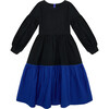 On Tenterhooks Longsleeve Midi Dress, Kalamanta  & Aegean Blue - Dresses - 1 - thumbnail
