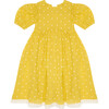 Tie The Knot Embroidered Dress, Sour Lemon Spot - Dresses - 1 - thumbnail