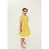 Tie The Knot Embroidered Dress, Sour Lemon Spot - Dresses - 2 - thumbnail