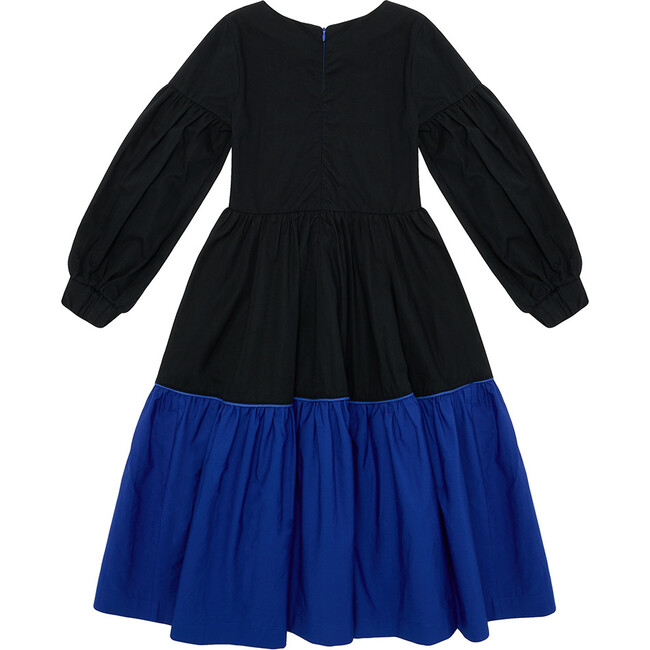 On Tenterhooks Longsleeve Midi Dress, Kalamanta  & Aegean Blue - Dresses - 3