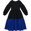 On Tenterhooks Longsleeve Midi Dress, Kalamanta  & Aegean Blue - Dresses - 3