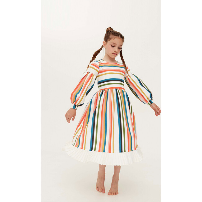 On Tenterhooks Longsleeve Midi Dress, Multi-Stripe - Dresses - 6
