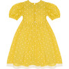 Tie The Knot Embroidered Dress, Sour Lemon Spot - Dresses - 3