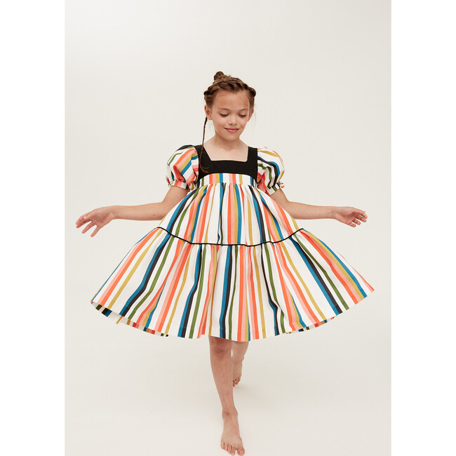 Know Full Well Puff Sleeve Dress, Multi-Stripe - Dresses - 5
