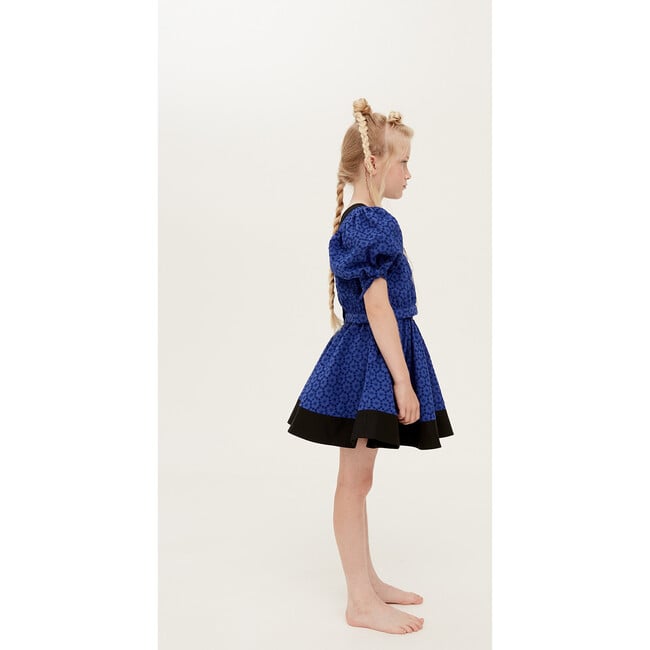Full Swing Gathered Skirt, Broderie Anglaise Aegean Blue - Skirts - 4
