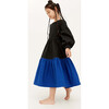 On Tenterhooks Longsleeve Midi Dress, Kalamanta  & Aegean Blue - Dresses - 5