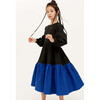 On Tenterhooks Longsleeve Midi Dress, Kalamanta  & Aegean Blue - Dresses - 6