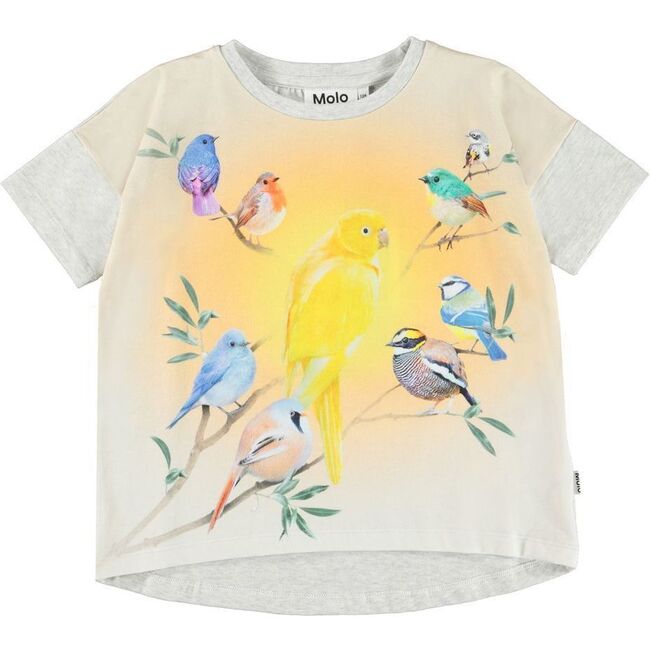 Raessa Solar Birds T-Shirt, Grey