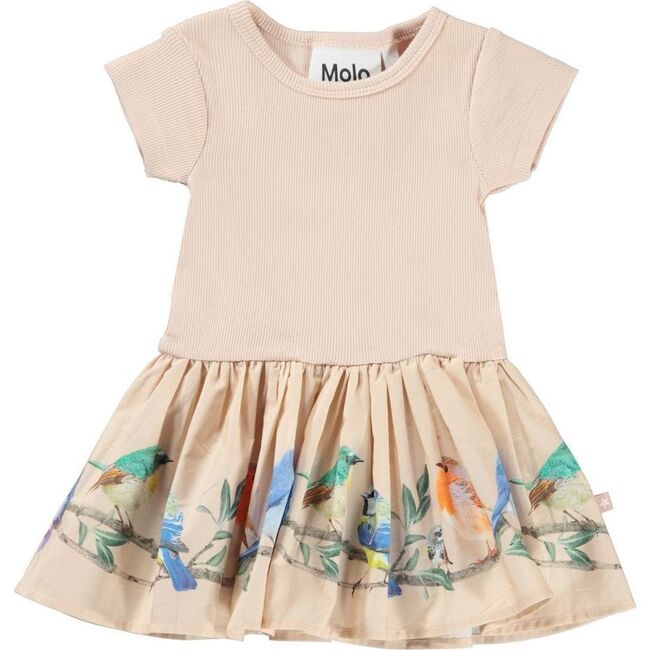 Peach Carin Jersey Dress, Pink - Dresses - 1