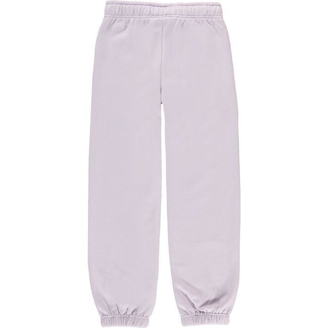 Lilac Cotton Sweatpants, Purple - Sweatpants - 4