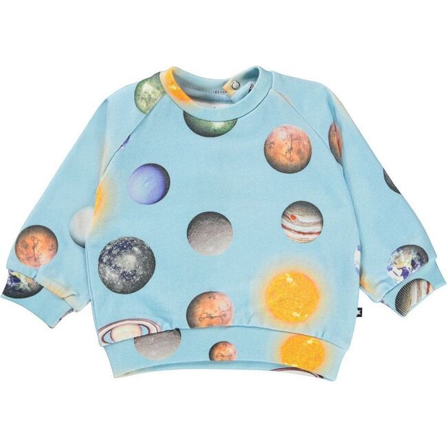 Disc Planets Sweatshirt, Blue - Sweatshirts - 1