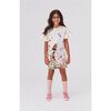 Coralie Ruffle T-Shirt Dress, White - Dresses - 2