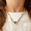 Kids Liberty Gold Initial Charm Necklace, Multi Stars - Necklaces - 2