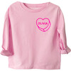 Personalized Luv Letters Long Sleeve T-Shirt, Pink - Tees - 1 - thumbnail