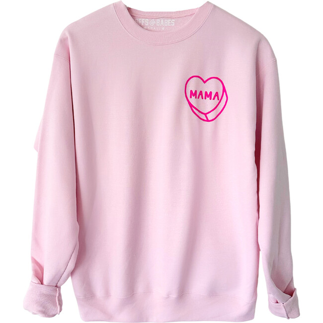 Women's Luv Letters Mama Sweatshirt, Pink - Sweatshirts - 1