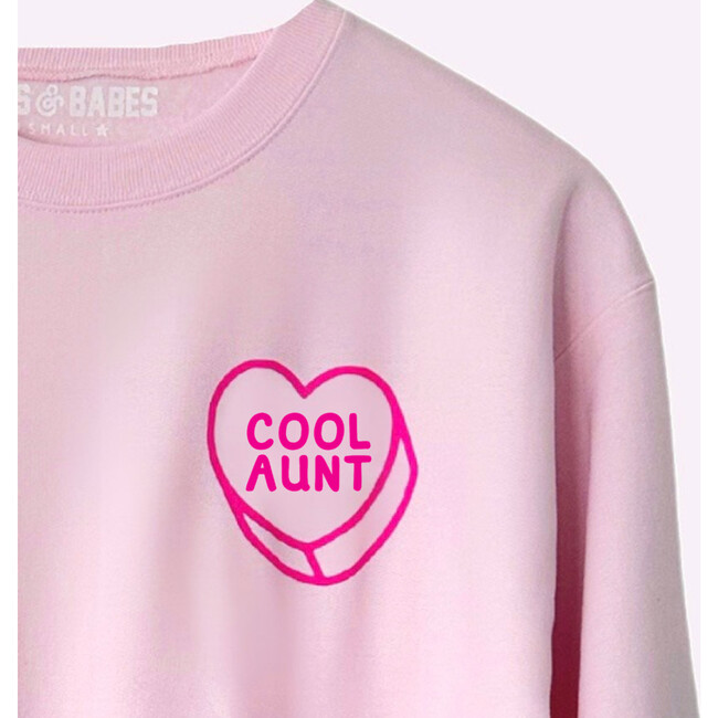 Women's Luv Letters Cool Aunt Sweatshirt, Pink - Sweatshirts - 2