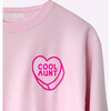 Women's Luv Letters Cool Aunt Sweatshirt, Pink - Sweatshirts - 2 - thumbnail