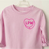 Personalized Luv Letters Long Sleeve T-Shirt, Pink - Tees - 4 - thumbnail