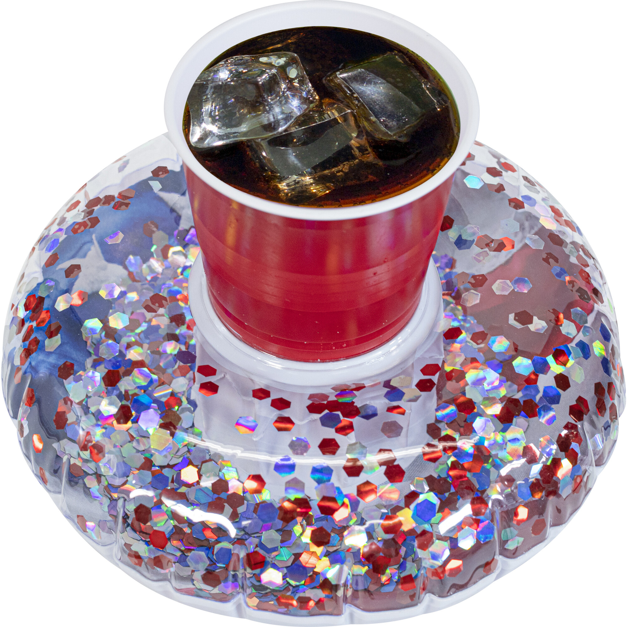 Stars & Stripes Glitter Drink Float 2-Pack, Multi - Pool Floats - 1