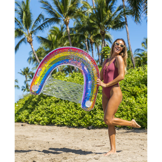 Rainbow Collection Glitter Large Sun Chair Classic Rainbow, Multi - Pool Floats - 3