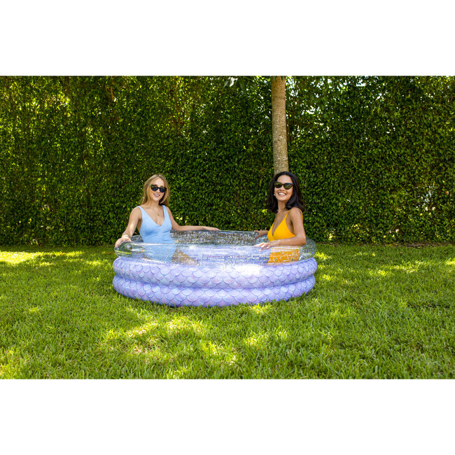 Mermaid Collection Glitter Inflatable Sunning Pool 60 x 60 x 15, Purple