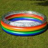 Rainbow Collection Sunning Pool 3-Ring Inflatable Pool Multicolor Glitter, Multi - Kiddie Pools - 2