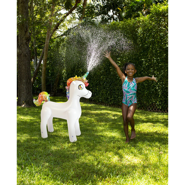 Jumbo Unicorn Sprinkler 3' Tall, White - Pool Floats - 3