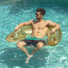 Jumbo Glitter Sun Chair with Gold Glitter, Gold - Pool Floats - 4