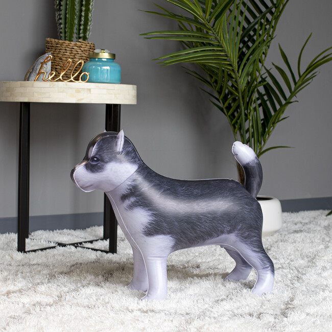 Inflatable Dog Husky, Grey