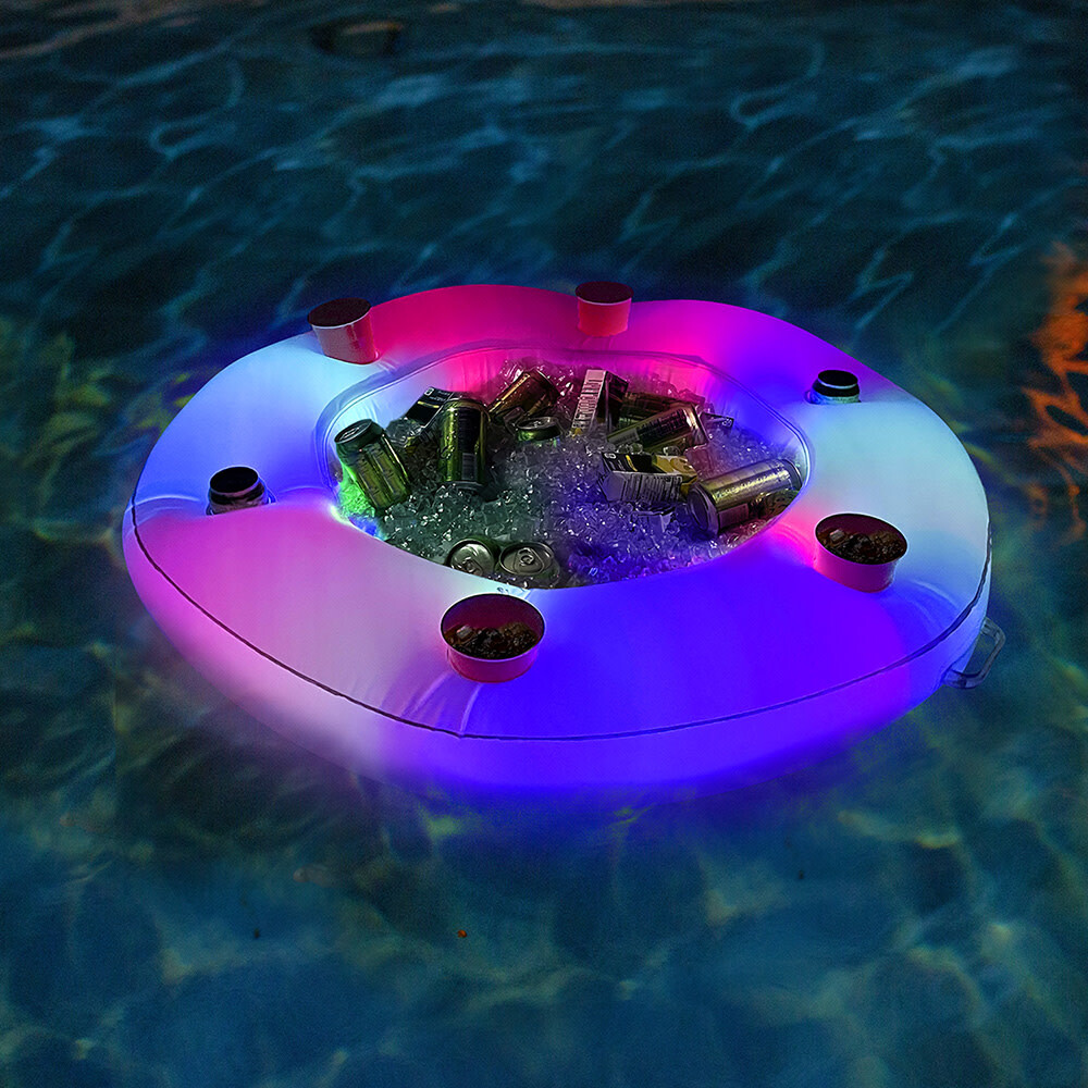 Illuminated LED Inflatable Floating Bar, Multi - Pool Floats - 1