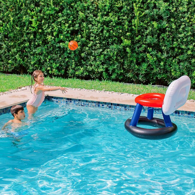 Little Tikes Giant Inflatable Floating Basketball, Multi - Pool Floats - 4