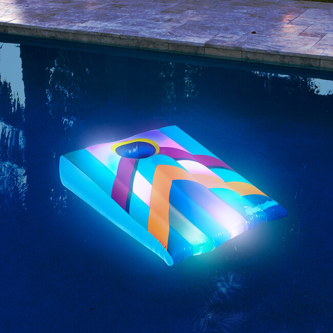 Illuminated Inflatable LED Cornhole, Multi - Pool Floats - 1