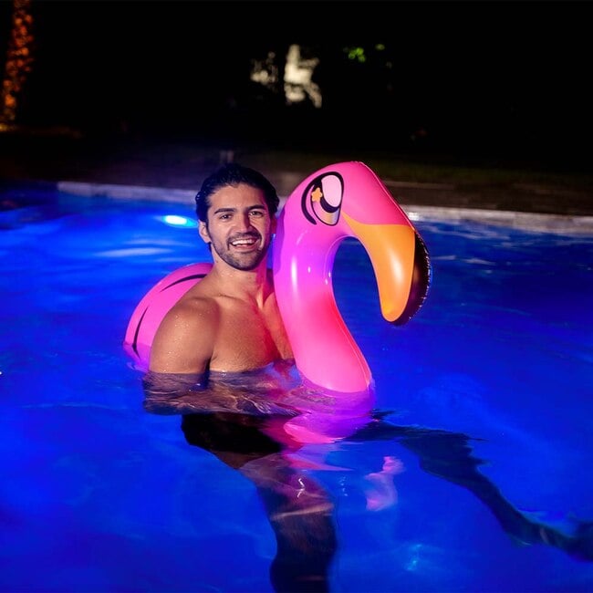 Illuminated LED Flamingo Ride-On Noodle, Pink - Pool Floats - 3