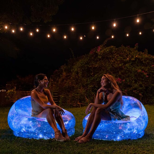 Illuminated Galaxy LED BloChair Deep Space Pink, Multi - Pool Floats - 2