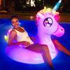 Illuminated LED Unicorn 42" Jumbo Beach & Pool Tube, Multi - Pool Floats - 3