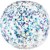 Glitter Beach Ball 19" Jumbo Beach Ball With Silver Glitter, Silver ...